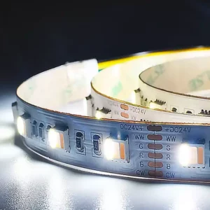 5m RGB + varm/kald hvit LED-stripe CRI på 95