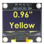 OLED skjerm - 128x64 (0,96), Gul