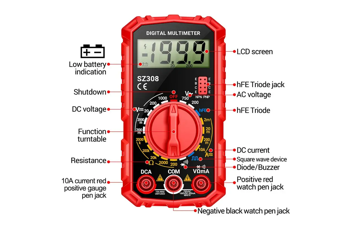 Aneng SZ308 multimeter - Bilde 3